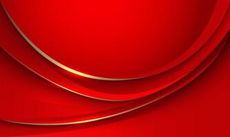 abstrakt lyx röd guld linje kurva svart skugga geometrisk design modern elegans bakgrund vektor