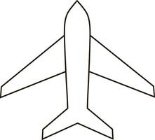 Gekritzel Flugzeug Symbol Hand gezeichnet Clip Art Schablone vektor