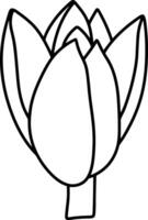 Lotus Blume Gekritzel Symbol skizzieren Tulpe vektor