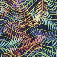 Blumen- nahtlos Muster mit Blätter. wellig Linien, tropisch Hintergrund vektor