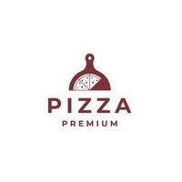 Schneiden Tafel Scheibe Pizza Italienisch Essen Logo Design Vorlage Illustration vektor