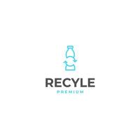återvinna plast flaska logotyp design mall illustration aning vektor