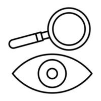 oftalmologi linje ikon vektor