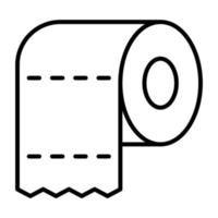 toalettpapper linje ikon vektor