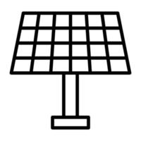 Symbol für die Solarpanel-Linie vektor