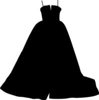 Silhouette von ein Person im ein Kleid vektor