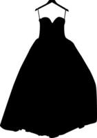 Silhouette von ein Person im ein Kleid vektor