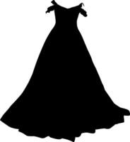 Silhouette von ein Person im ein Kleid vektor