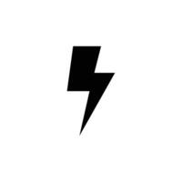 Blitz, elektrisch Leistung Symbol. einfach solide Stil. Donner Elektrizität, Blitz Bolzen, Geschwindigkeit, Blitz, Blitz, Energie Konzept. Silhouette, Glyphe Symbol. isoliert. vektor