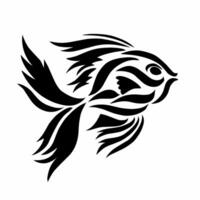 Stammes- Kunst Design Fisch tätowieren auf ein Weiß Hintergrund vektor
