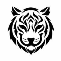 Illustration Grafik von Stammes- Kunst tätowieren Gesicht Tiger Design vektor