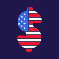 USA Flagge festlich Dollar Zeichen vektor