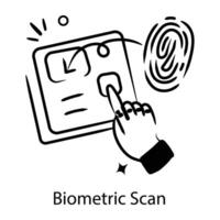 trendig biometrisk skanna vektor