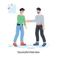 trendig framgångsrik intervju vektor