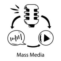 trendig massa media vektor