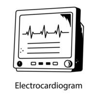 trendiga elektrokardiogramkoncept vektor