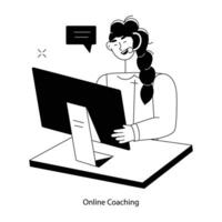 modisch online Coaching vektor