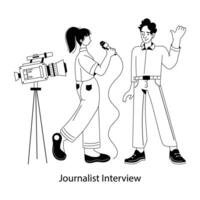 modisch Journalist Interview vektor