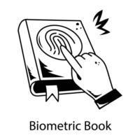 modisch biometrisch Buch vektor