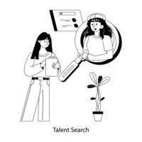 modisch Talent Suche vektor