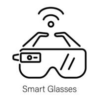 trendige intelligente Brille vektor