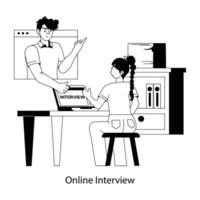 modisch online Interview vektor