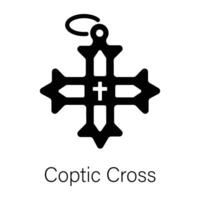 modisch koptisch Kreuz vektor