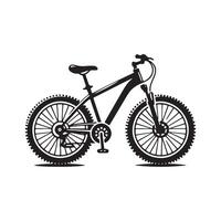 Fahrrad Silhouette eben Illustration. vektor