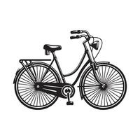 Fahrrad Silhouette eben Illustration. vektor