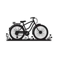 Fahrrad Silhouette eben Illustration. vektor