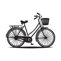 Fahrrad Silhouette eben Illustration. vektor