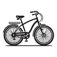 Fahrrad Silhouette eben Illustration. vektor