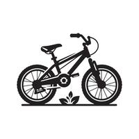 Fahrrad Silhouette eben Illustration. vektor