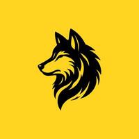 Wolf Illustration Logo Design vektor