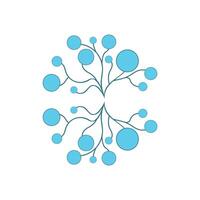 Neuron Logo Design Vorlage eben vektor