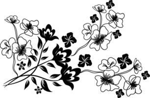 Blume Silhouetten Design vektor