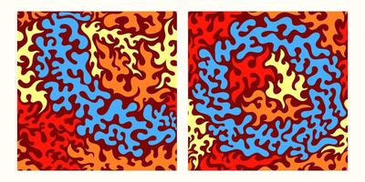 Sammlung von Flüssigkeit abstrakt Hintergründe voll von Sanft Farben vektor