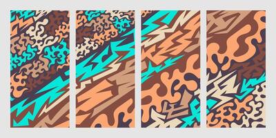 Sammlung von Sanft abstrakt Banner Hintergründe voll von Sanft Farben vektor
