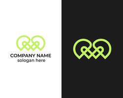 Brief wd Monogramm Symbol Logo Design Vorlage vektor