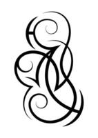 neo abstrakt stam- tatuering. svart axel tatuering. cyber sigilism stil hand dragen prydnad. celtic ringla gotik kropp prydnad former. maori etnisk element isolerat på vit bakgrund. skiss konst design vektor