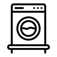 tvättning maskin ikon. torr rengöring översikt symbol logotyp ikoner design. vektor