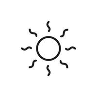 Symbol für die Sonnenlinie vektor