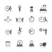 Zeit Management Icons Set vektor