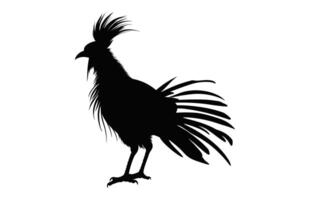 hoatzin Vogel schwarz Silhouette Clip Kunst vektor