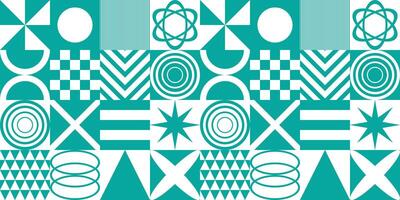 färgrik neo geometrisk affisch. rutnät med Färg geometrisk former. modern abstrakt PR flygblad bakgrund illustration uppsättning. geometrisk vektor