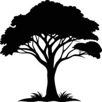 ein Illustration von afrikanisch Baum Silhouette vektor