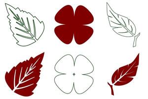 Symbol von Blätter von mehrere Bäume vektor