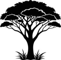 ein Illustration von afrikanisch Baum Silhouette vektor