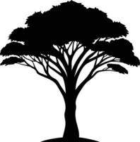 ein Illustration von afrikanisch Baum Silhouette vektor