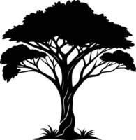 ein Illustration von afrikanisch Baum Silhouette vektor